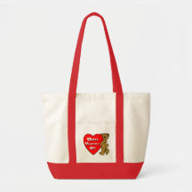 Valentine's Teddy Bear Tote Bag