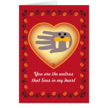Valentine's Walrus Card