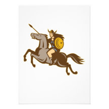 Valkyrie Riding Horse Retro Custom Announcements