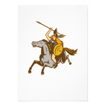 Valkyrie Riding Horse Retro Custom Announcements