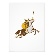 Valkyrie Riding Horse Retro Invites