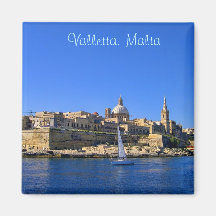 Valletta in sunny day refrigerator magnet