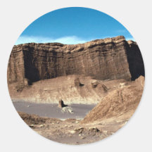 Valley of the moon, Atacama Desert, Chile Desert Round Stickers