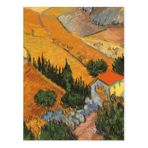 Valley Ploughman, van Gogh, Vintage Impressionism Post Cards