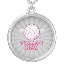 valley volley girl volleyball design personalised necklace