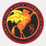 Valxart 1966 2026 Fire Sheep zodiac Aries Round Sticker