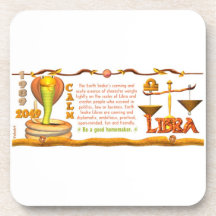 Valxart 1989 2049 EarthSnake zodiac Libra Beverage Coaster