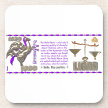 Valxart 1990 2050 MetalHorse zodiac Libra Beverage Coaster