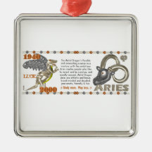 Valxart 2000 1940  2060 zodiac MetalDragon Aries Christmas Tree Ornaments