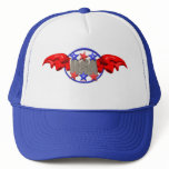 ValxArt flying USA with red Wings and stars hats