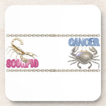 Valxart Scorpio Cancer zodiac friendship Coaster