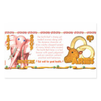 ValxArt Zodiac Earth Bull/Ox Aries born 1940 2009 Rectangle Stickers