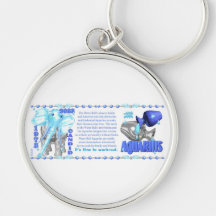 Valxart's 1973 Zodiac  water Bull born Aquarius Keychain