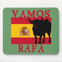 Vamos Rafa With Flag of Spain Mousepad