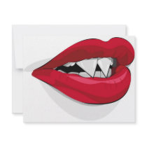 Vampira Mouth Personalized Invitation