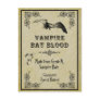 Vampire Bat Blood Halloween Recipe Card