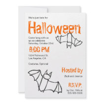 Vampire Bat Halloween Party Invitation