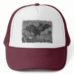 Vampire Bat Lithograph Faded Hat