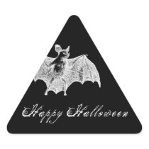 Vampire Bat Wishes Triangle Sticker