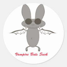 Vampire Bats Suck! Sticker