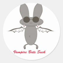 Vampire Bats Suck Stickers