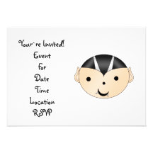 Vampire boy personalised invites