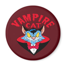 Vampire Cat Fridge Magnet