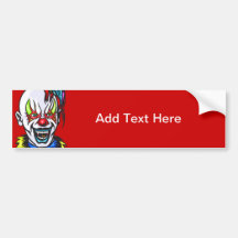 Vampire Evil Clown Bumper Sticker