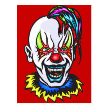 Vampire Evil Clown Postcard