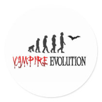 Vampire Evolution Round Stickers
