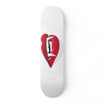 Vampire Fangs and Lips Skateboard