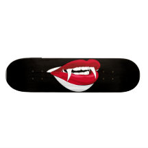 Vampire Fangs and Lips Skateboard