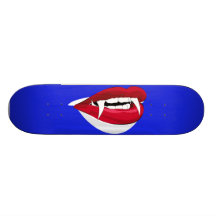 Vampire Fangs and Lips Skateboard