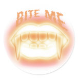 Vampire Fangs Bite Me Halloween Stickers