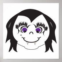 Vampire Girl Face Posters