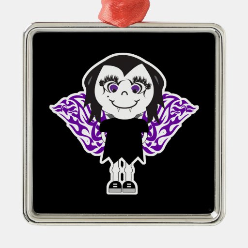Vampire Girl Tribal Wings Christmas Ornaments