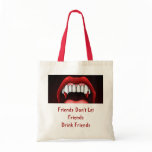 Vampire Halloween Teeth Tote Bags
