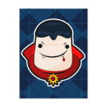 Vampire on Blue Plaid Postcards