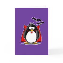 Vampire Penguin Greeting Card