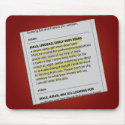 Vampire Personal Ad mousepads