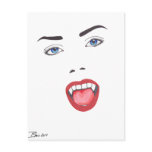 Vampire Silhouette Portrait postcards