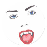 Vampire Silhouette Portrait stickers