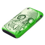 VAMPIRE SKULL NEON LIME PRINT iPhone 3 TOUGH COVERS
