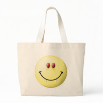 Vampire Smiley Face Canvas Bag