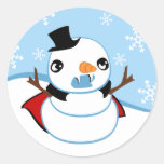 Vampire Snowman Stickers