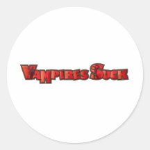 Vampire Suck Round Sticker