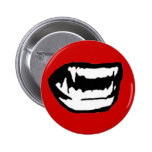 Vampire Teeth Pinback Button