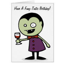 Vampire Vino Greeting Card