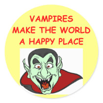 vampires round stickers