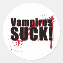 Vampires SUCK 2 Round Sticker
